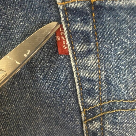 Levis 505 Regular Fit Jeans Mens W36 L30 Blue Denim - Picture 5 of 16